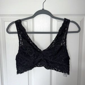 gray lace bralette